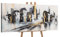 YS-Art Schöne acrylbilder Stadt Gemälde mit gold auf Leinwand handgemalt Wandbild Wohnzimmer modern kraftvoll Wohndekor Bilder Büro echte Kunst 115x50 cm