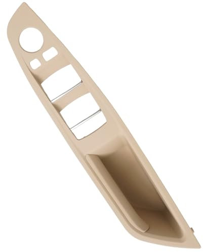 Ollanoos RHD Creamy-White Side Door Handle, Inner Door Pull Handle Trim Cover, Replacement for BMW 5 Series F10 F11 520 523 525 528 530 535
