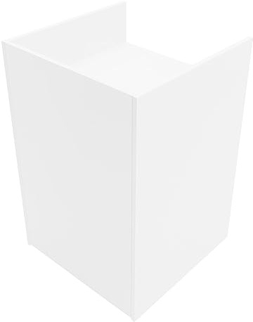 Mostrador para Caja Registradora | MDF Blanco | 60x60x90cm | Diseño modular compacto | 2 estantes | Ideal para tiendas y comercios | Fácil Montaje | Mostrador Recepción Expositor Comercial Recepción