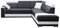 mb-moebel große Ecksofa Sofa Eckcouch Couch mit Schlaffunktion und Bettkasten Ottomane L-Form Schlafsofa Bettsofa Polstergarnitur - Jackson (Ecksofa Rechts, Schwarz)