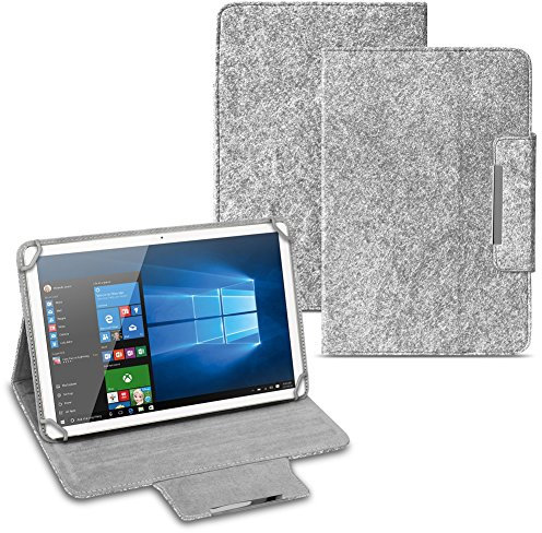 NAUCI Tablet Hülle kompatibel für Samsung Galaxy Tab A6 10.1 2016 Tasche Cover Filz Case Schutzhülle Filztasche, Farben:Hell Grau