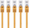 1aTTack.de 0,25m - orange - 5 Stück Cat7 Netzwerkkabel SFTP Patchkabel Lankabel Rohkabel 10GB/s - 500 Mhz konfektioniert mit 2 RJ45 Stecker Cat 6a