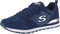 Skechers Damen Og 85 Gold'n Gurl Sneaker, Navy Suede Mesh Nylon Silver Trim, 35 EU