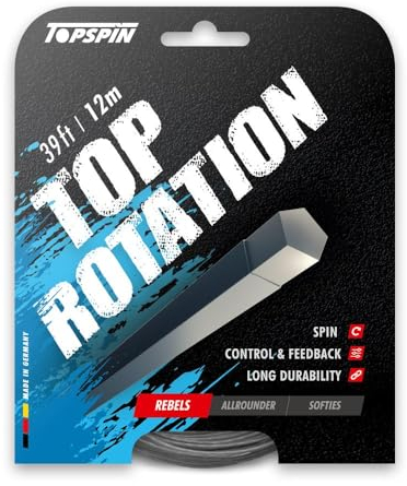 Topspin Tennissaite Top Rotation - 12m 'Unyielding Killer' Tennis-Saite für Spin und Power, Saitenstärke:1.26 mm
