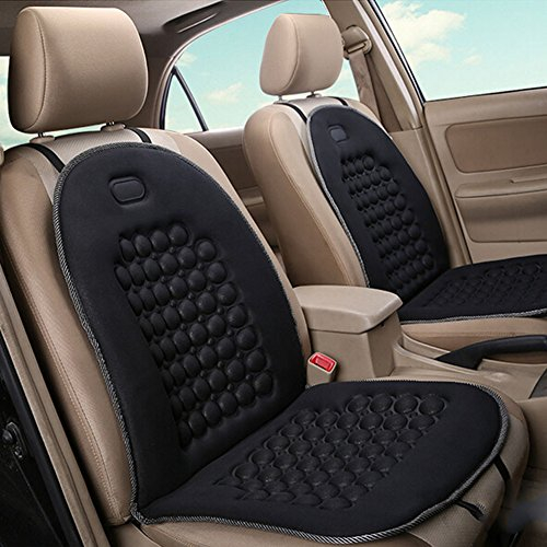 HomDSim Autositzauflage mit Massage-Funktion, universelle Sitzauflage, Auto Sitzüberzug (Schwarz - 2 Pack)