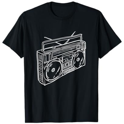 80s & 90s Old School Music Hip Hop Beatbox Boombox T-Shirt