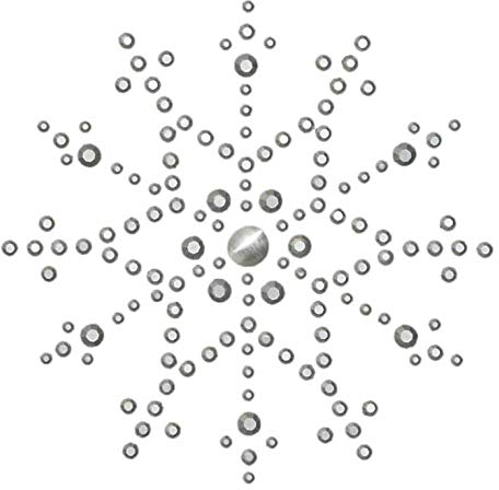 Mono-Quick 12028 Schneeflocke Strass Applikation, Bügelbild, Strassmotive, Edelstein Look