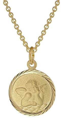 trendor Kinder-Halskette mit Schutzengel Anhänger Gold auf Silber 39030-40 40 cm