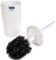 WENKO WC-Garnitur Davos, Toilettenbürstenhalter inkl. WC-Bürste, aus hochwertigem Kunststoff, BPA-frei, Ø 9,5 x 35 cm, Weiß Matt, Toilettenbürste, Bürstenkopf Ø 8,5 cm auswechselbar