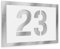 Graviers Design Plaque Numéro de Maison | Chiffres personnalisables | 160 x 110 mm Blanc | Acier inoxydable | Fabriqué en Allemagne