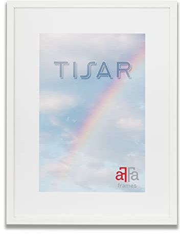 aFFa frames, Tisar, Cadre photo en bois, Light, Rectangle, Avec façade en verre acrylique, Blanc, 15x21 cm