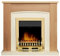 Adam Chilton Fireplace in Oak & Cream with Blenheim Electric Fire in Brass, 39 Inch