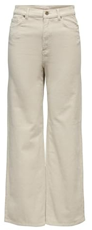 ONLY Damen Cordhose ONLHOPE GLOBAL EX Relaxed Fit - Beige 34 36 38 40 42 Cotton, Größe:36W / 32L, Farbe:Oatmeal 15263179