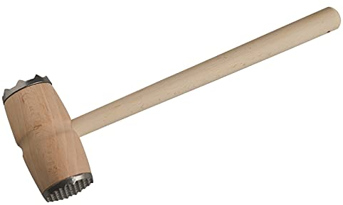 Attendrisseur à viande en bois avec marteau double face