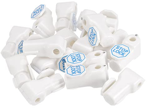 sourcing map Minorista Tienda Supermercado Móvil Teléfono Antirrobo Gancho Bloqueo, 6mm Especial Magnético Pantalla Estante Cerradura, Clavija Gancho, Blanco con Palabras Paquete de 30