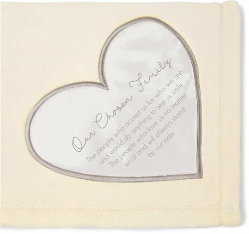 Pavilion Gift Company - Chosen Family Royal Plüschdecke, die Komfortdecke, Überwurfdecke für Couch, weiche, Flauschige Sofa-Bettdecke, 1 Stück, 127 x 152 cm, cremefarben