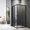 Duschkabine 90x90x185cm Eckeinstieg Duschabtrennung ‎Schwarz Duschkabine Doppel Schiebetür Duschkabine 6mm ESG Glas
