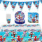 TLESMH Party Deko 62PCS,Geburtstagsdeko Geschirr,Servietten,Superhelden Party,Tischdecke Geburtstag,Superhelden Geburtstagsdeko,Pappteller,Becher,Kindergeburtstag