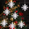YIEUR 36pezzi Fiocchi per Albero di Natale Bianchi, Fiocci di Neve in Plastica Pendenti Ciondoli per Decorazione Natale