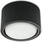 Sweet Led Aufbauleuchte aus Aluminium flach, 4000K, 750Lumen, GX53 Spot Fassung 8,2W, 230V, Decken Aufbauspot, Aufputz (schwarz-rund)