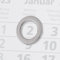 Truento Tagesschieber magnetisch (Magnetring/Ringmagnet/Datumsweiser) für Tischkalender Edelstahl gebürstet