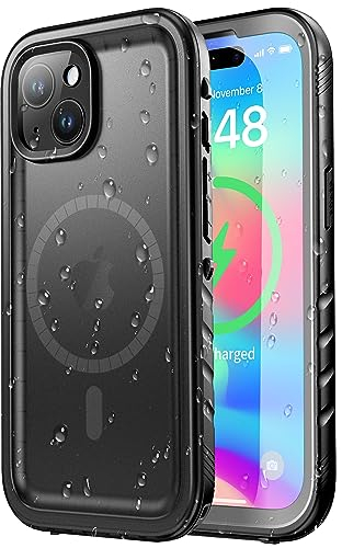 SPORTLINK für iPhone 15 Wasserdicht Hülle - 360 Grad Outdoor Schutzhülle kameraschutz Displayschutz[ mit MagSafe][IP68 Waterproof] [6FT Stoßfeste Hard Case ] Panzerhülle Magnetisch handyhülle