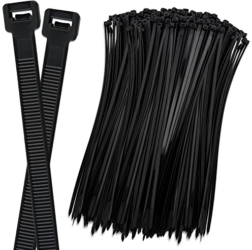 ISOLATECH 100 Fascette Fermacavi in Plastica Nere 500mm x 7,6mm, in Nylon Resistente al Calore, ai Raggi UV e alle Intemperie, Elevata Resistenza, per Interni ed Esterni