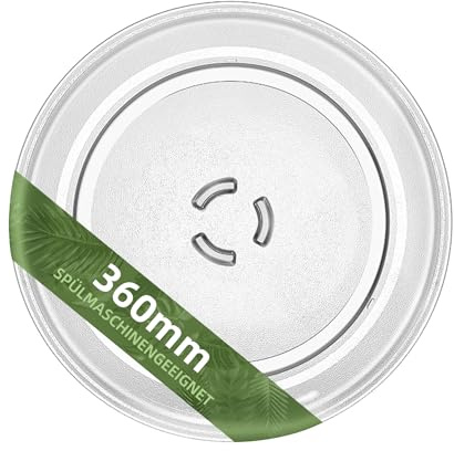 Gemroom 360mm Microwave Glass Plate for Whirlpool W10818723 Microwave Plate Replacement Microwave Glass Plate for KitchenAid, Maytag 360 mm Microwave Glass Turntable 4375274 4252778 461967720541