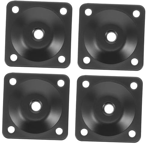 Homoyoyo Schwarze Möbelbein-montageplatten Stabile Befestigung Für Sofa Tischfüße Einsetzbare Reparaturplatten Zur Möbelbeinbefestigung Inkl Schrauben Modern Und Langlebig