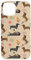 iPhone 14 Dachshund Pattern Sausage Dog Lover Wiener Flower Pattern Case