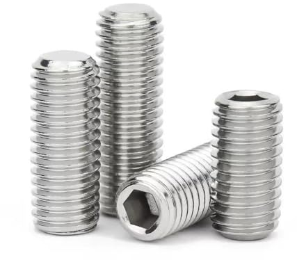 ORTAVA Tornillos Prisioneros M3 x 3 mm, DIN 913/ISO 4026, Con Hexágono Interior (ISK) y Cabeza Cónica, Acero Inoxidable (Plata)