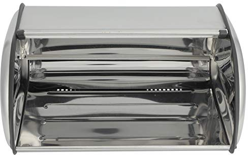 Brrnoo Caja de Almacenamiento de Cocina, Acero Inoxidable Esmerilado de Simple para Contenedor de Pan, Caja de Almacenamiento de Pan, Contenedor de Pan, Caja de
