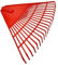 Garden Leaf Rake, Plastic Rake Head Shrub Grass Rake Garden Rake Head Replacement Yard Grass Clean Tool for Gardening Camping Collect Leaves Debris (red)