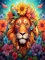 Gemartmall Diamond Painting Löwe, Diamant Painting Bilder Erwachsene Löwe, Diy Tiere Diamont Painting als Zuhause Wanddekoration und Geschenk (30x40 cm)