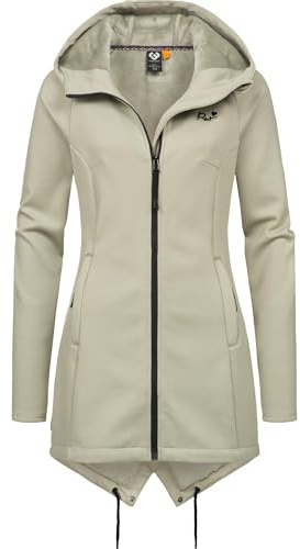 Ragwear Damen Kurzmantel Softshellmantel mit super kuscheligem, warmem Fleece-Innenfutter Wingi YOUMODO XS-3XL