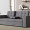 Concept USINE - Sofá Convertible de 3 plazas de Pana | NOHO Gris | Modular Muy práctico | Diseño contemporáneo | Cama de 2 plazas: Cama de 160 x 160 cm | Estructura de Madera Maciza