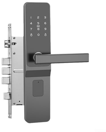 Whychstore Smart Door Lock, Biometric Passcode Code, Remote Apartment, Grey