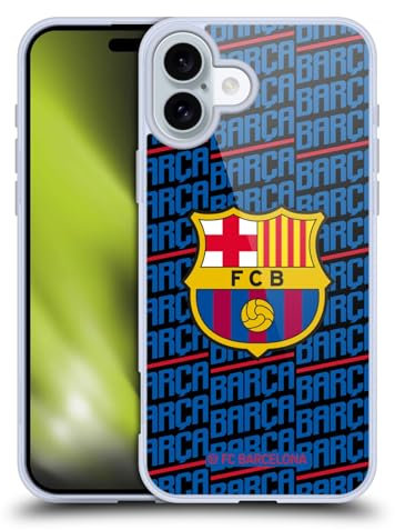 Head Case Designs Offizielle FC Barcelona Barca Wappen Muster Gelhülle [Militärischer Schutzgrad] Kompatibel Mit Apple iPhone 16 Plus Und Kompatibel Mit MagSafe