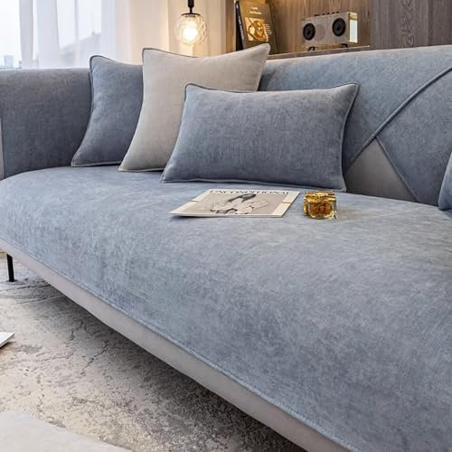 VFDC Sofa Überzug L Form, Sofabezug 1 2 3 4 Sitzer, Couch Überzug Katze Hundeschutz, Sofa Cover rutschfest Universal, Sofaüberwurf Baumwolle, 70 * 180cm