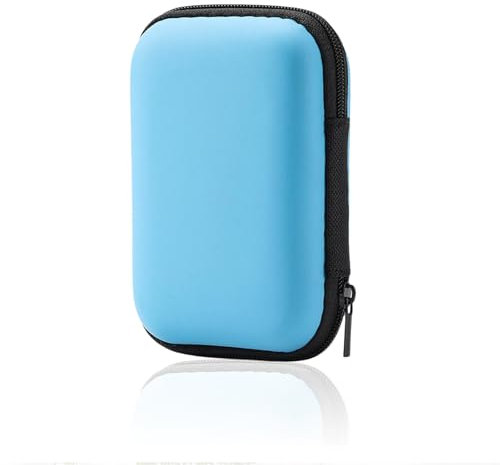 Mrltau Spielkarten-Etui, 11*7*4 cm, für UNO Cabo Phase 10 Kartenspiel, Sammelkarten Box, Kartenbox Spielkarten, Kabeltasche Organizer, Mini Tasche, Etui Klein, Reise Zubehör, Travel Organizer(Blau)