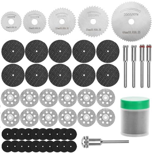 Profiwoab Cutting Discs For Dremel Rotary Tool Diamond Cutting Wheel Discs Set 60pcs Multi Tool Accessories Cuts Wood Metal Glass Aluminium And Plastic