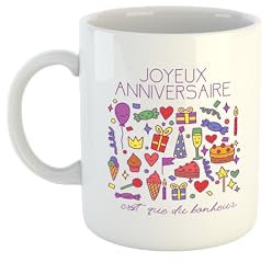 Kiribou Mug Anniversaire - Joyeux Anniversaire, C'est Que du Bonheur - Cadeau Parfait pour une Célébration