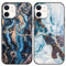 Pnakqil [2 Packs Marble Print Phone Case for iPhone 12 / iPhone 12 Pro 6,1, Liquid Silicone Shockproof Protection Case for Girls with Aesthetic Design Cute Floral Patterns Soft Slim Phone Cover, 12