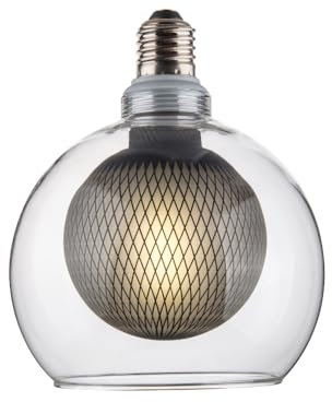 ENOVALITE LED Filament Leuchtmittel BUBBLE MESH - G125 E27 4W 470lm 2700K Warmweiß dimmbar - Vintage Design Ambiente Deko Glühbirne