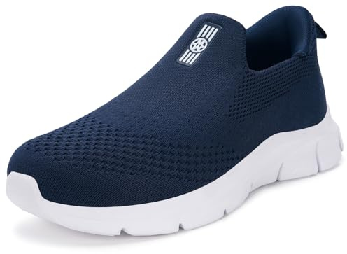 Zapatillas Casual para Hombre Slip-ins Sneaker Zapatos de Deportivas Caminar Correr Tenis Manos Libres Sin Cordones Azul Oscuro 46EU