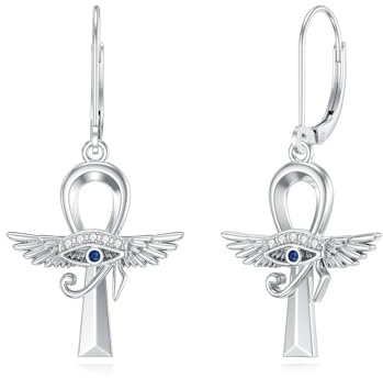 ABIGY 925 Silber Ankh Ohrringe, Ägyptische Ohrringe für Damen