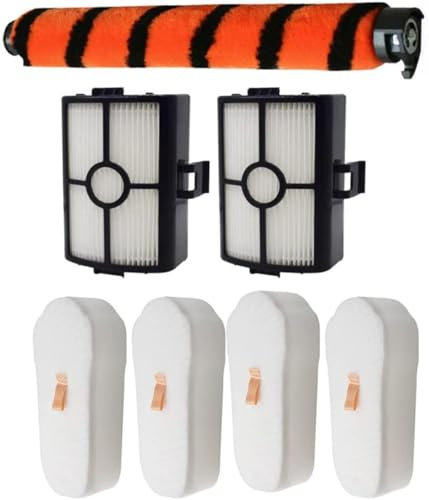 Accesorios para aspiradora Shark HZ500 HZ500UK HZ500UKT con cable, 1 cepillo de rodillo, 4 filtros de espuma, 4 filtros de fieltro, 2 filtros de motor de poste