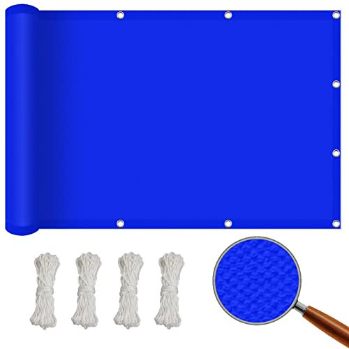 Grand voile d'ombrage rectangulaire en polyester imperméable pour jacuzzi, jardin, pelouse, 6,5 x 7 m, bleu marine