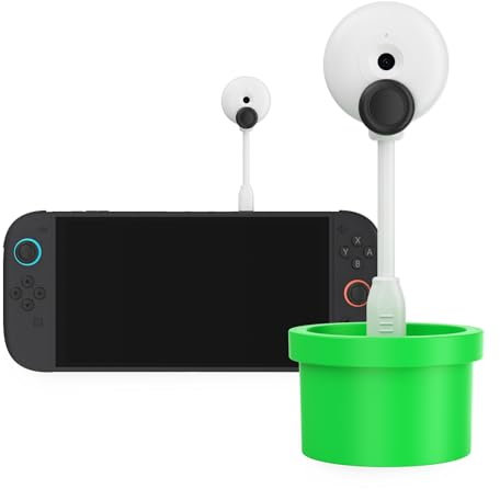 Auarte Camera for Nintendo Switch 2, 720P Dedicated HD Camera with Base and USB Type-C Cable, Flexible Neck Plant Video Chat for Switch 2 Accessories