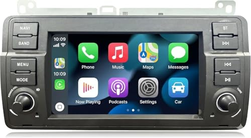 Radio para Coche Android de 7 para BMW E46, Rover 75 y MG ZT — CarPlay por Cable y Mirror Link, Navegación GPS, Bluetooth, WiFi, Radio FM, Controles al Volante (SWC), 2 + 32 GB